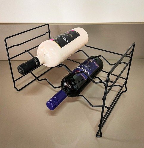 Adega Vinhos Empilhável 8 Un Mini Aramado Aço Rack Garrafas - 2