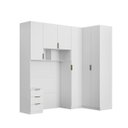 Ver imagem 5 de Quarto Modulado Solteiro 4 Peças Altezza Clean Belmax:Branco