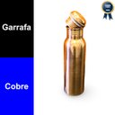 Ver imagem 2 de Garrafa de Água de Cobre Puro Ayurveda Antivazamento - 800ml