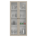 Ver imagem 6 de Módulo Cristaleira 70 cm 2 Portas de Vidro Branco/Crema Vik Madesa