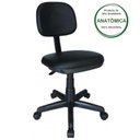 Ver imagem 2 de Cadeira Secretária Giratória sem Braços – Corino Preto – MARTIFLEX – 42003