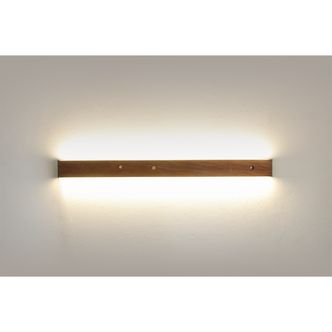 Arandela Kansas 36w Dois Focos Madeira Maciça Iluminação Decorativa