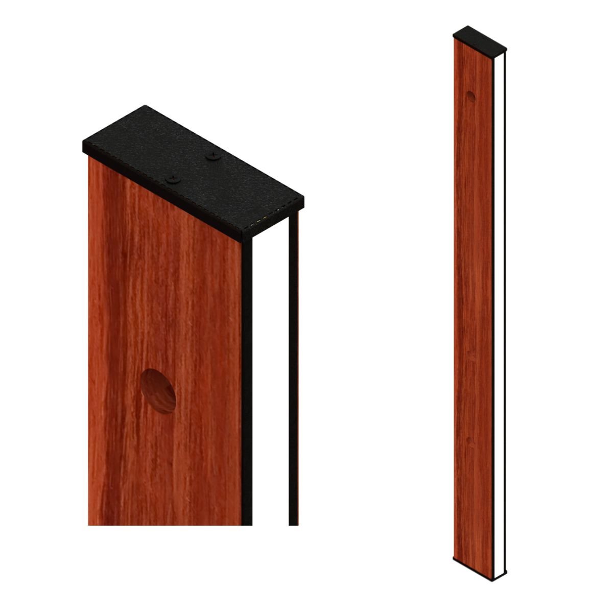 Arandela Kansas 36w Dois Focos Madeira Maciça Iluminação Decorativa - 5