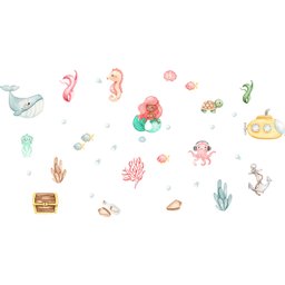 Adesivos Sereia em Aquarela - Fundo do Mar - 3