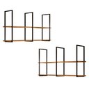 Ver imagem 1 de Kit 2 Prateleiras Decorativas Industrial Multiuso Wire Plus BP 15mm Demolição - Abmaza