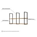 Ver imagem 6 de Kit 2 Prateleiras Decorativas Industrial Multiuso Wire Plus BP 15mm Demolição - Abmaza