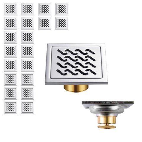 Ralo Inox 10x10 Kit 20 Uni Anti Odor Inseto Banheiro Lavabo Seguro Resistente Jardim Quintal Higieni