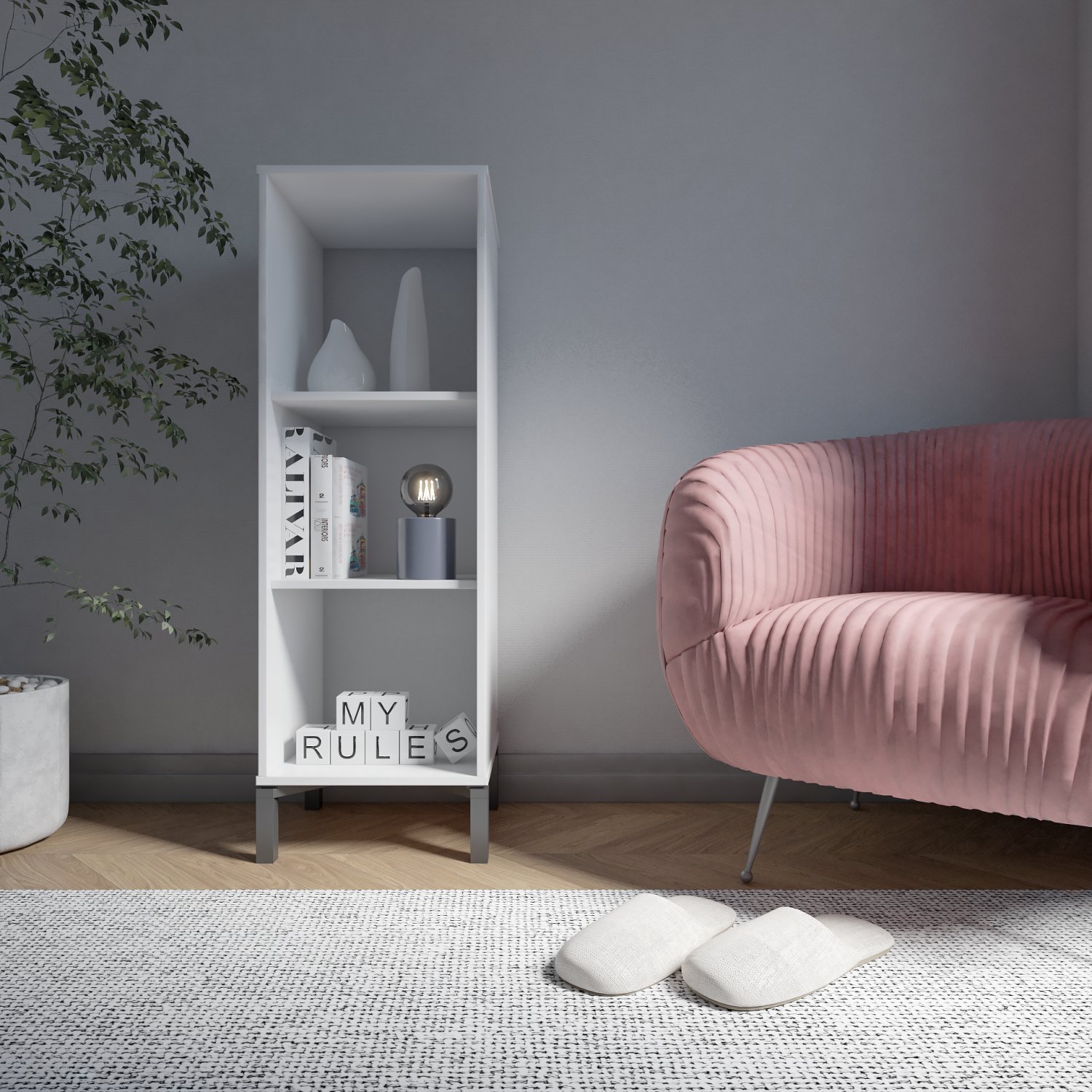 Estante 3 Nichos Madison Linha Minimal