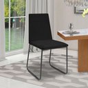 Ver imagem 2 de Kit 6 Cadeiras de Jantar Cozinha Industrial Lexa Veludo Élpis Móveis Preto Preta