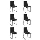 Ver imagem 1 de Kit 6 Cadeiras de Jantar Cozinha Industrial Lexa Veludo Élpis Móveis Preto Preta