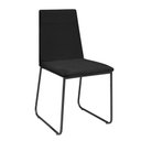 Ver imagem 3 de Kit 6 Cadeiras de Jantar Cozinha Industrial Lexa Veludo Élpis Móveis Preto Preta