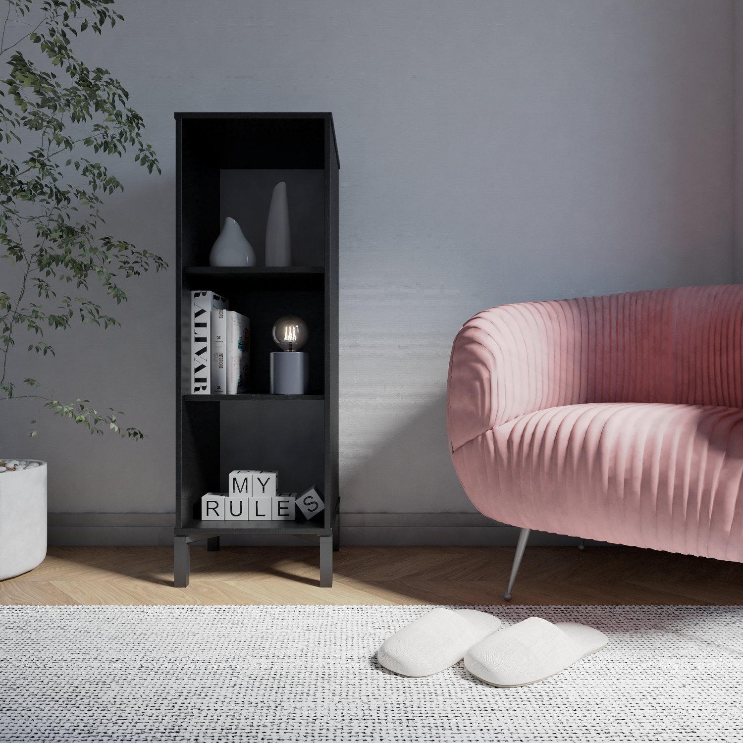 Estante 3 Nichos Madison Linha Minimal