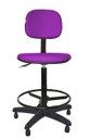 Ver imagem 2 de Cadeira Caixa Secretaria Bolt - Couro Sintetico Corano - Roxo