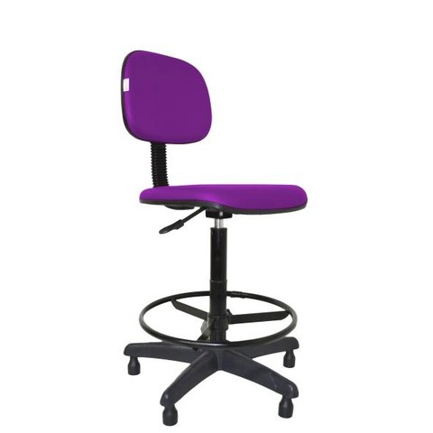 Cadeira Caixa Secretaria Bolt - Couro Sintetico Corano - Roxo