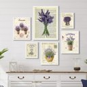 Ver imagem 1 de Kit Composição 6 Quadros Lavanda Provençal:madeira Branca