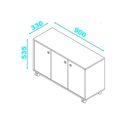 Ver imagem 2 de Rack para TV até 40 Polegadas 90cm com 3 Portas e Rodízio BRV Móveis