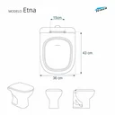 Ver imagem 2 de Assento Sanitario Decorado Borboleta Etna Palha para vaso Icasa