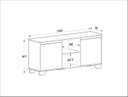 Ver imagem 3 de Rack para TV até 42 Polegadas 135cm 2 Portas 3 Prateleiras Benevello