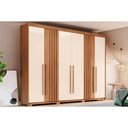 Ver imagem 1 de Guarda Roupa 6 Portas e 4 Gavetas C- Pés Norton Nature-off White - Henn