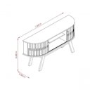 Ver imagem 2 de Estante Atlanta 2 Portas 1 Prateleira MDP 136cm Off White Madetec