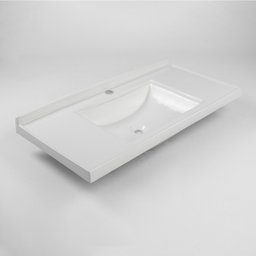 Lavatório em Mármore Sintético 80cm Bari  - 5