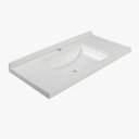 Ver imagem 4 de Lavatório para Banheiro de Sobrepor Retangular Mármore Sintético Branco 80cm Bari Móveis Bosi