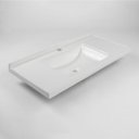 Ver imagem 5 de Lavatório para Banheiro de Sobrepor Retangular Mármore Sintético Branco 80cm Bari Móveis Bosi