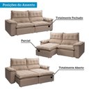 Ver imagem 5 de Sofá Retrátil e Reclinável 3 Lugares 250cm Davidia Yescasa
