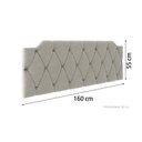 Ver imagem 3 de Cabeceira para Cama Queen Size Casal 1,60m Estofada Bege - Modelo Kelly