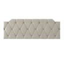 Ver imagem 2 de Cabeceira para Cama Queen Size Casal 1,60m Estofada Bege - Modelo Kelly