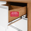 Ver imagem 3 de Cozinha Modular Nina 4 Módulos 2 Gavetas MDP 279cm Amêndoa e Branco Móveis Lopas