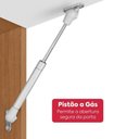 Ver imagem 2 de Cozinha Modular Nina 4 Módulos 2 Gavetas MDP 279cm Amêndoa e Branco Móveis Lopas