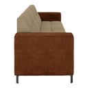 Ver imagem 5 de Sofá Living Decorativo Houston 2 Lugares 180cm Pés em Metal Veludo/ Pu Bege Escuro/ Marrom G33 - Gra