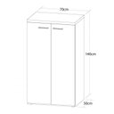 Ver imagem 7 de Escrivaninha Mesa Escritório Toq com Armário Minimalista Olmo/Branco 2 Portas Olmo com Branco Marrom Artany