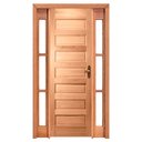 Ver imagem 1 de Kit Porta Madeira Maciça Pe28 Bat. Duplo 12 Cm Linha Gold Cedro Arana Esel-213ax136l-lado Esquerdo