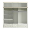 Ver imagem 3 de Conjunto Quarto Branco Topázio: Guarda-roupa 10 Portas, Cômoda, Cama Casal e 2 Mesas de Cabeceiras