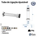 Ver imagem 2 de Tubo de Ligação Ajustável 25cm Champanhe Fani