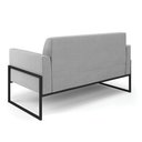 Ver imagem 5 de Sofá Namoradeira Base Industrial Alta Preto Marisa Suede D03 - D’Rossi Cinza
