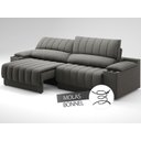 Ver imagem 6 de Sofá com Porta Copos Carregador USB Ret Rec Murano 2,50m Velosuede Cinza - NETSOFAS