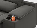 Ver imagem 7 de Sofá com Porta Copos Carregador USB Ret Rec Murano 2,50m Velosuede Cinza - NETSOFAS