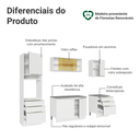 Ver imagem 5 de Armário de Cozinha Completa 240cm Branco Veludo Lux Madesa 08