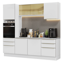 Ver imagem 3 de Armário de Cozinha Completa 240cm Branco Veludo Lux Madesa 08