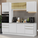 Ver imagem 1 de Armário de Cozinha Completa 240cm Branco Veludo Lux Madesa 08