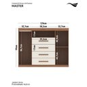 Ver imagem 2 de Cômoda Sapateira 2 Portas 4 Gavetas Master Jatoba Areia Santos Andirá