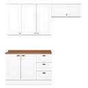 Ver imagem 1 de Cozinha Modulada 4 Portas Balcao Tampo 200cm Americana Branco Nature Henn