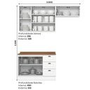 Ver imagem 4 de Cozinha Modulada 4 Portas Balcao Tampo 200cm Americana Branco Nature Henn