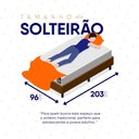 Ver mais imagens de Conjunto Box Baú Marrom Luanda Branco Espuma D28 Solteiro 96x203x69 - King House
