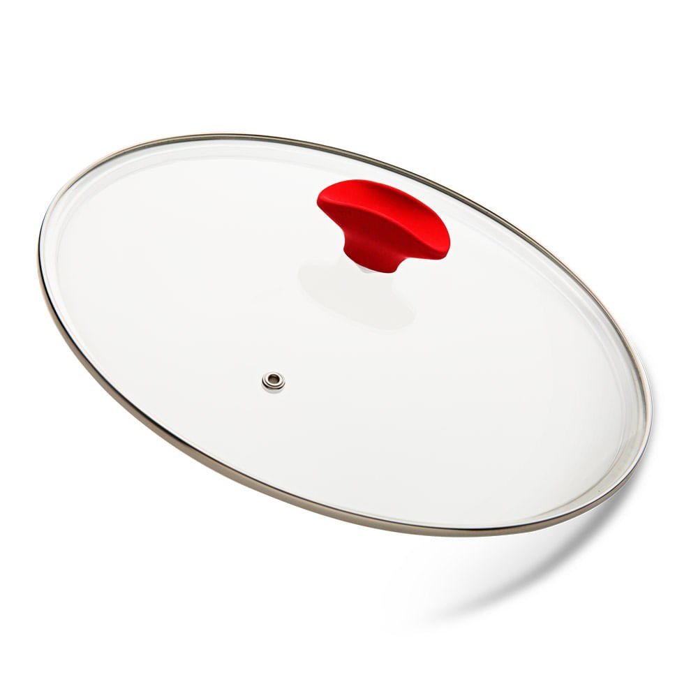 Tampa de Vidro Ichef Polishop - Shark Series - 20Cm - Vermelha | Vermelho - 4