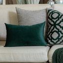 Ver imagem 2 de Almofada Veludo Verde Musgo Retangular:Completa