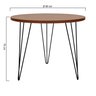 Mesa de Jantar Spectro Redonda Ø900x750 - Preto Amêndoa - 2